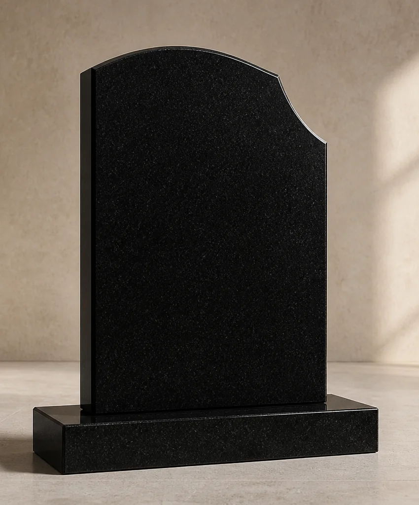 One example memorial in black granite